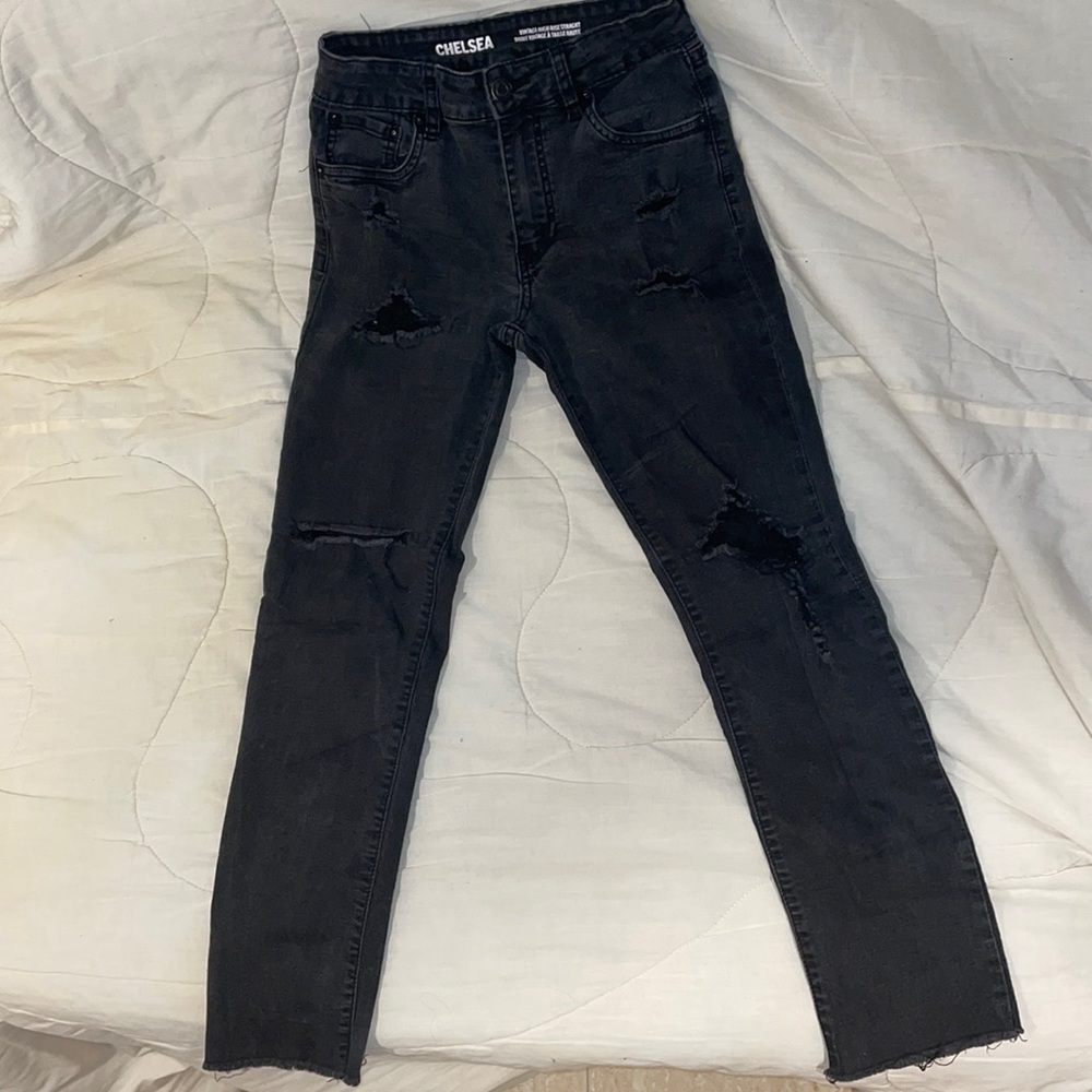 Faded Black ripped jeans